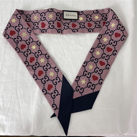 gucci heart and star scarf